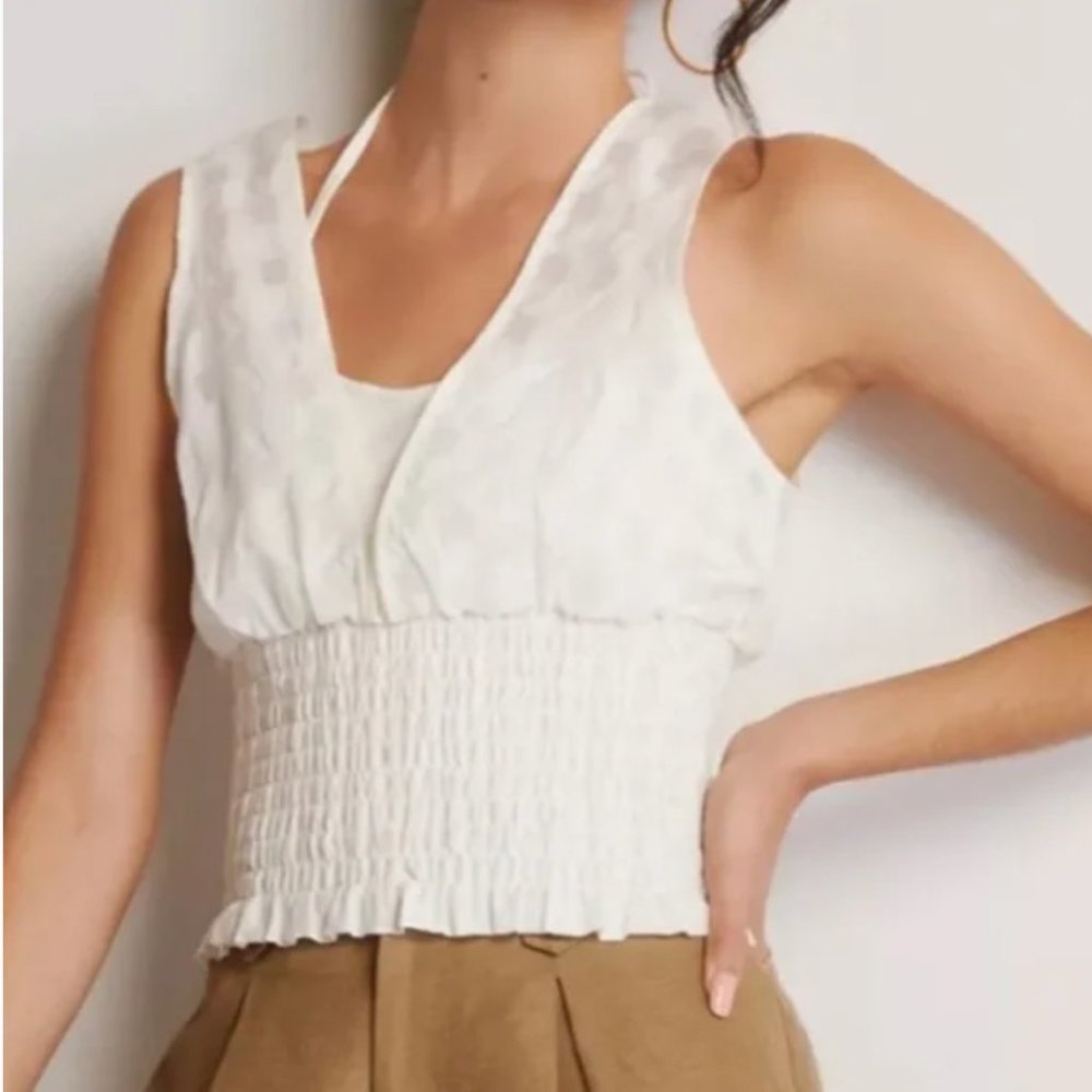 Anthropologie Maeve Smocked Tank Size Small